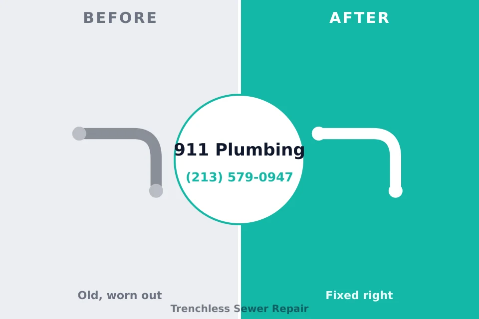 Before and after: plumbing repair Fearrington Village, NC